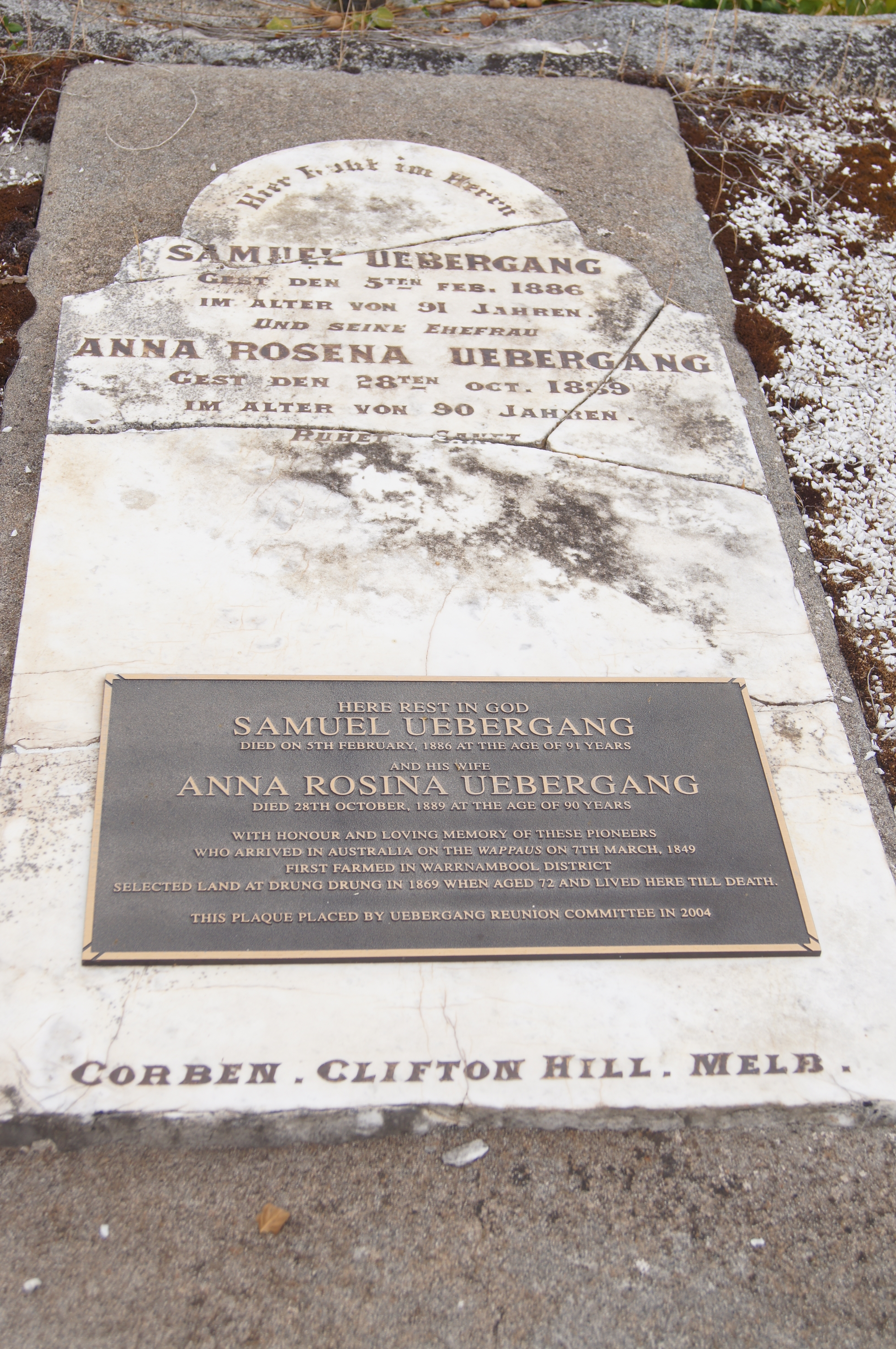 Anna Rosena Uebergang gravesite