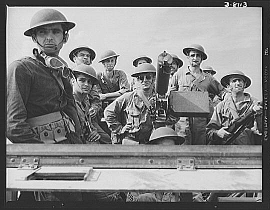 Fort Knox. Halftrac crews. The crews of halftrac armored...