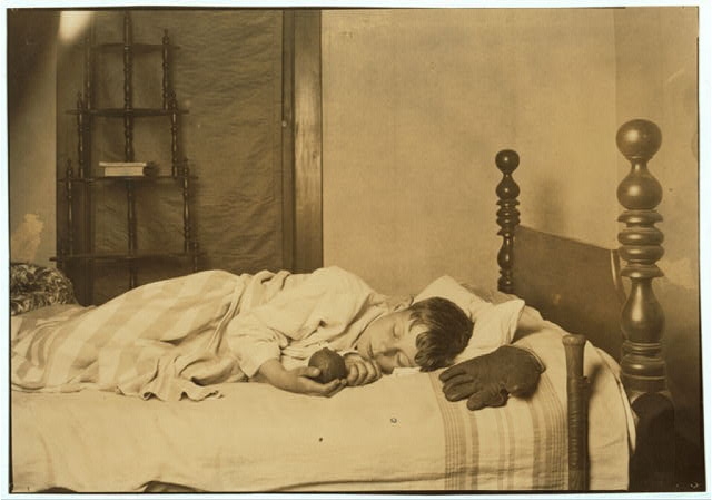 Miscellaneous. Boy in bed--asleep