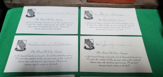 Memorial Remembrance Cards & notes