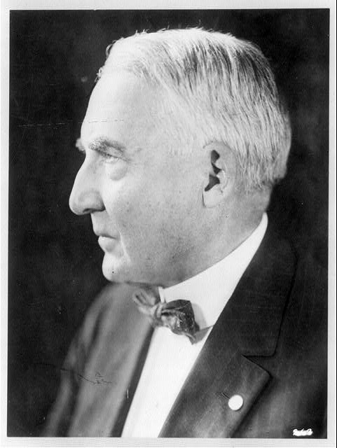 [Warren G. Harding, head-and-shoulders profile portrait]