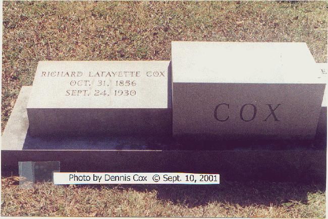 Richard Lafayette Cox Gravestone