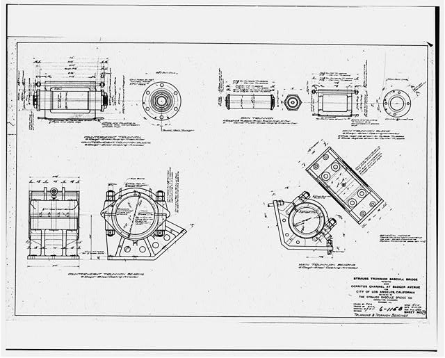 85. Original engineering drawings sheet 29: Trunnions and...