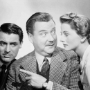 Nigel Bruce and Cary Grant and Joan Fontaine.