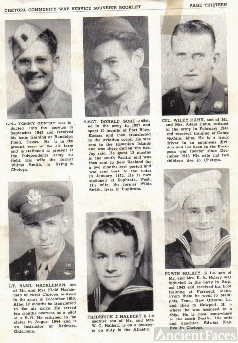ted stafford's Army Book Kansas - G & H surnames
