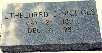 Grave of Etheldred C. Nichols