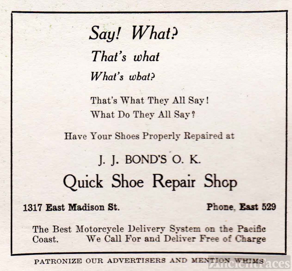 J.J. Bond's OK Quick Shoe Repair Shop