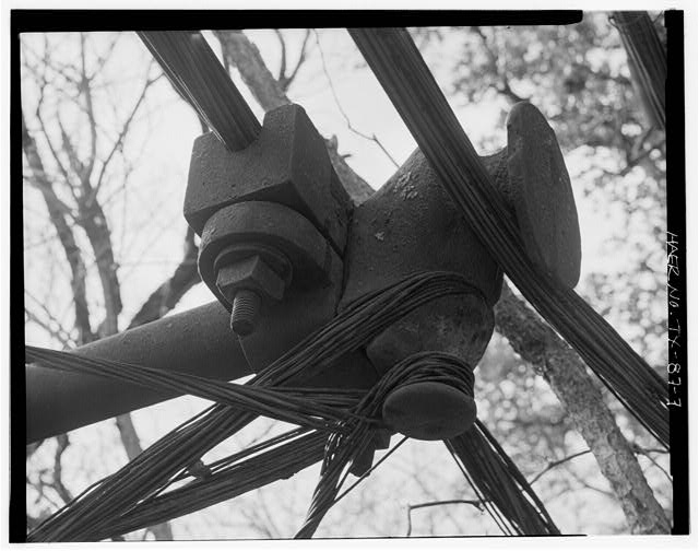 7. DETAIL VIEW OF BARTON CREEK BRIDGE, OUTSIDE NEEDLE...