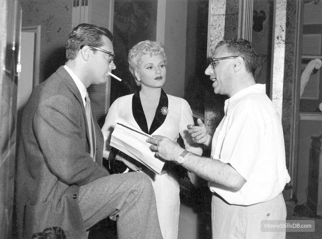Judy Holliday, William Holden, and George Cukor