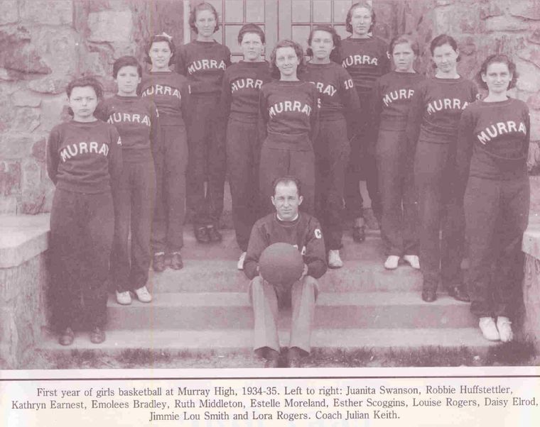 1st Girl's Basketball Team 1934-35 Murray Co. GA