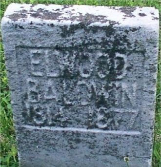 Elwood Baldwin Burried in Deming, Indiana
