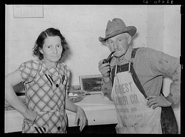 Mr. and Mrs. Ernest Milton, pioneers at El Indio, Texas