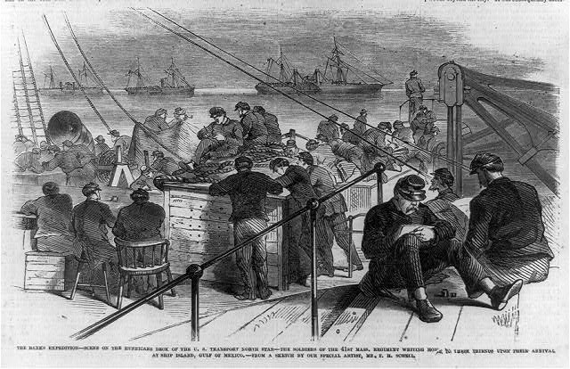 The Banks expedition--scene on the hurricane deck of the...