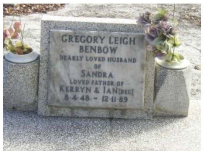 Gregory Leigh Benbow gravesite