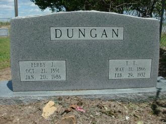 Thomas & Ferby  Dungan's headstone