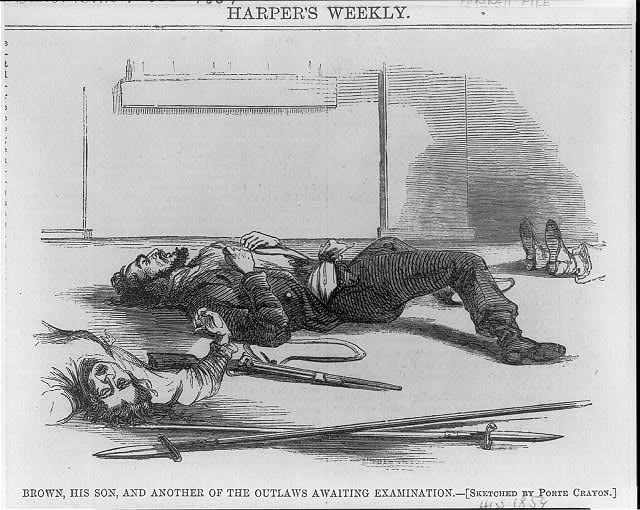 [John Brown, 1800-1859, full-length portrait, lying...