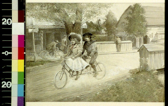 [Over the old red bridge, and along the old Pike Road]