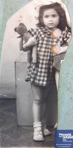 Jacqueline with her teddy bear