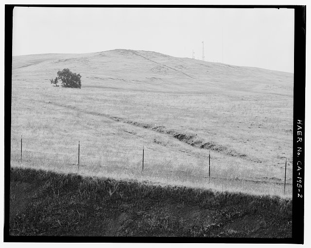 2. CONTEXTUAL VIEW OF DITCH OVERLOOKING CLARKSVILLE...