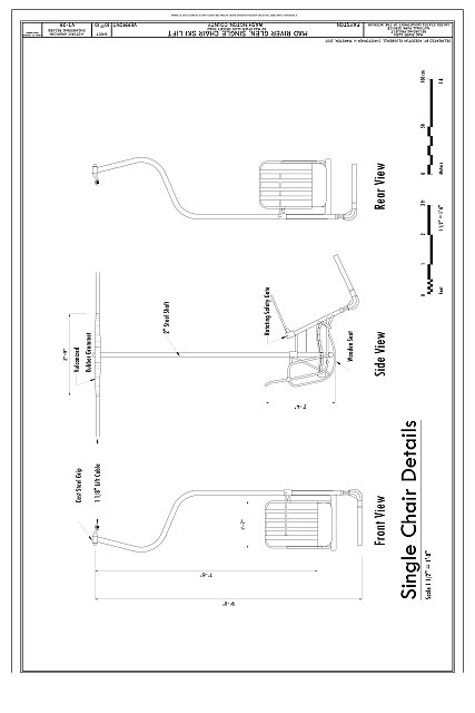 SINGLE CHAIR DETAILS; FRONT VIEW, SIDE VIEW, REAR VIEW -...