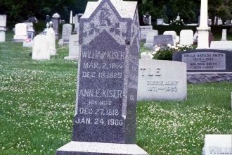 Stone of William and Ann E Kiser