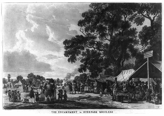 The encampment in Hyde Park MDCCLXXX / P. Sandby fecit.