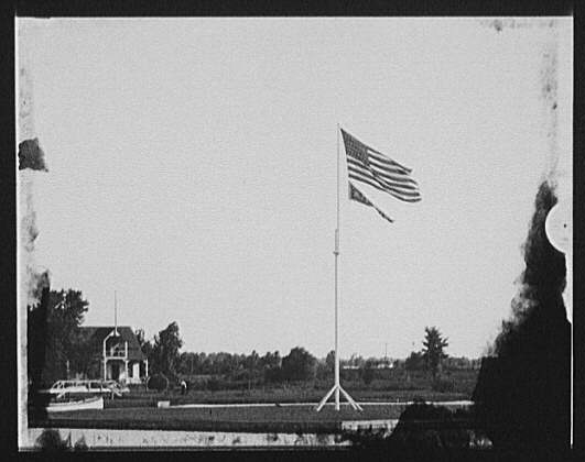 [St. Clair Flats, flag at Morgan's]