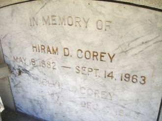 Hiram Corey Gravesite, California