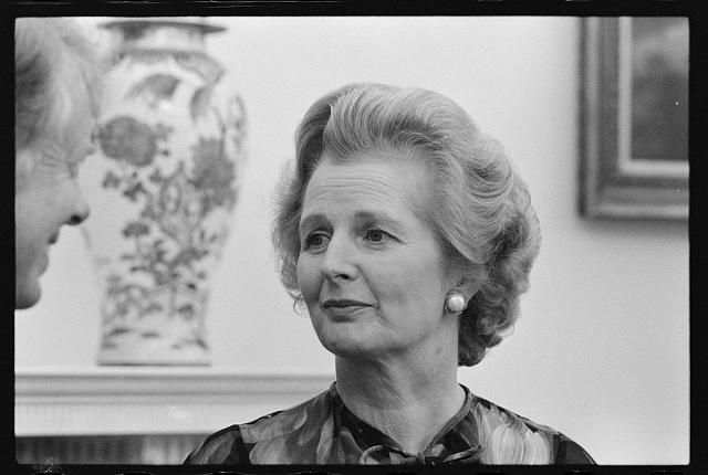[British Prime Minister Margaret Thatcher with President...