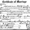 Constance Tasker & George Benning, 1929 marriage license