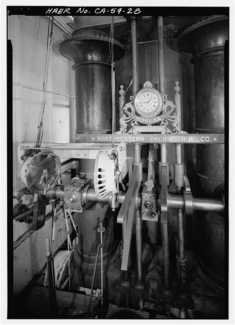28. Engine control room, car deck. - Ferry EUREKA, Hyde...