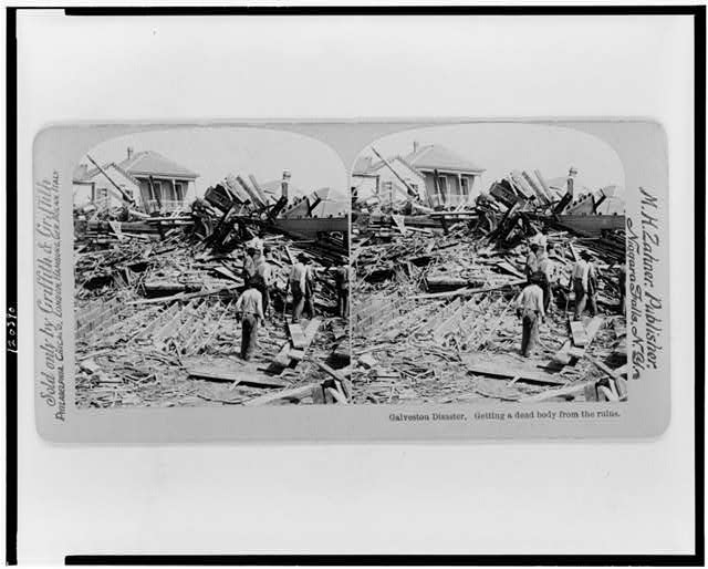 Galveston disaster, getting a dead body from the ruins