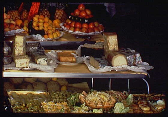 Food display. Featuring "Rex" pyramid of regional fruit I