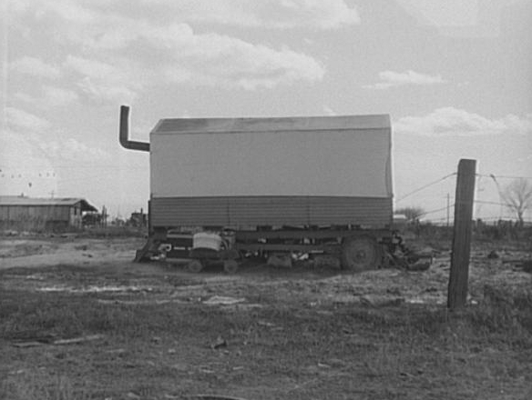 Dust bowl refugees living in camps in California