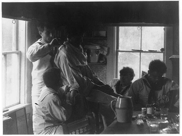 [Model 2, "Pippy" Tony, and boy in kitchen, Theodore...