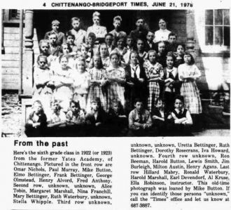 Yates Academy 1922 class picture 6th grade