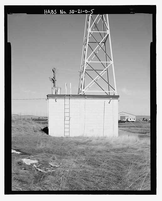 South elevation, view to the north Ellsworth Air Force...