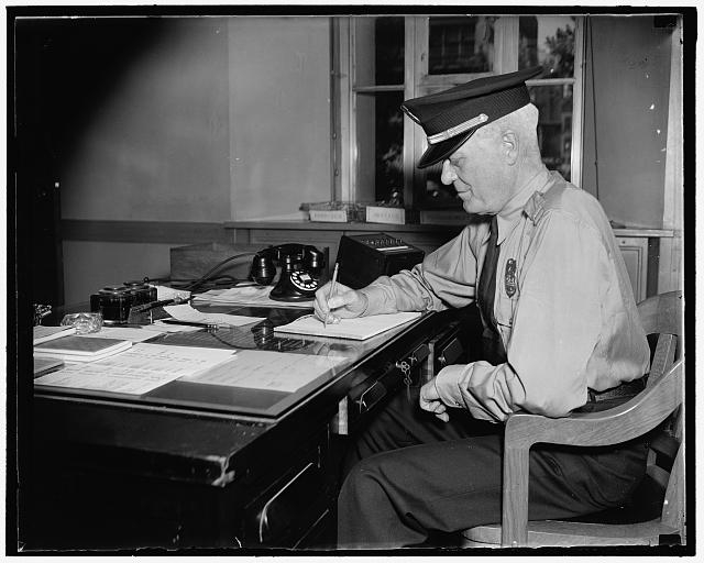 Chief of the Justice Building Guards. Washington, D.C.,...