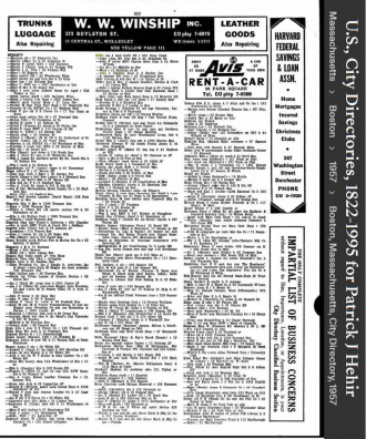 Patrick James Hehir Jr. --U.S., City Directories, 1822-1995(1957)