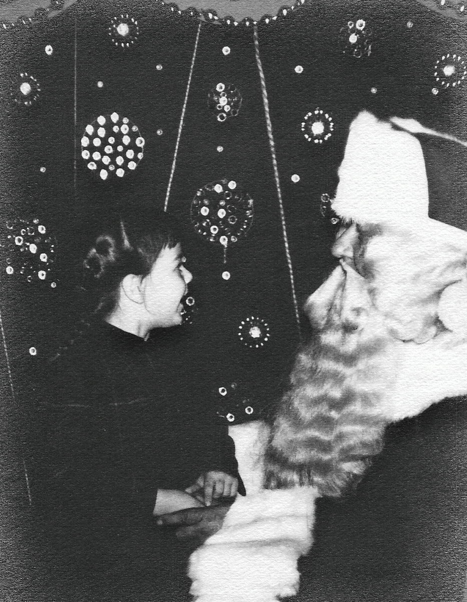 Mary Louise Yarnall & Santa, 1952 Pennsylvania