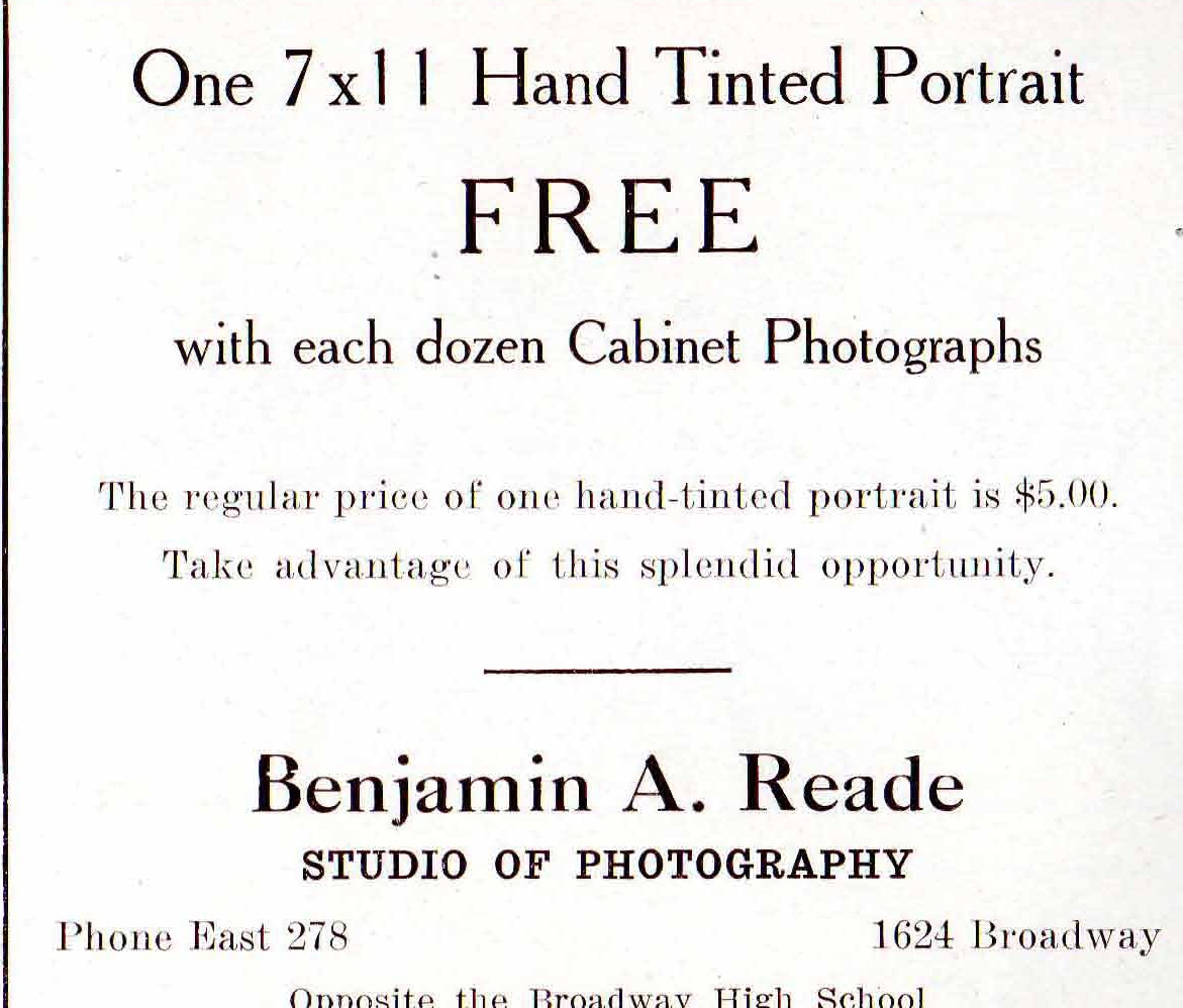 Benjamin A. Reade - 1914 Washington