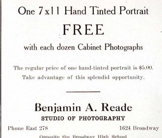 Benjamin A. Reade - 1914 Washington