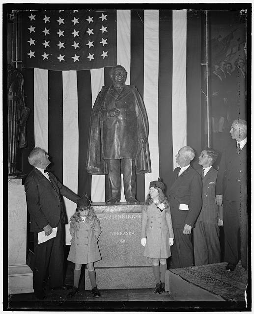 Statue to great commoner unveiled at Capitol. Washington,...