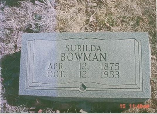 Surrilda May Kirkendall Bowman gravesite