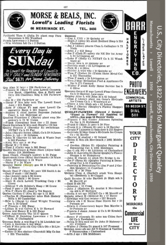 Margaret E. (Hehir) Quealey--U.S., City Directories, 1822-1995(1950)