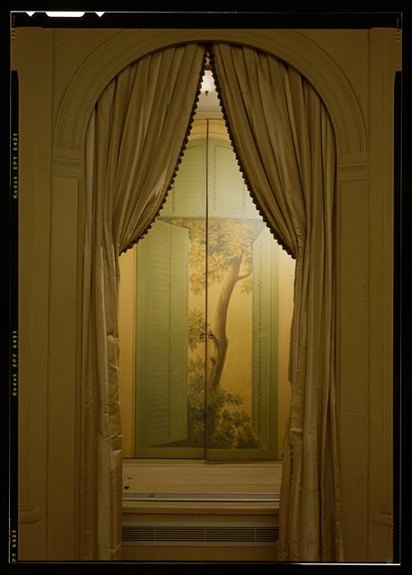 Interior view detail of the trompe l'oeil window...