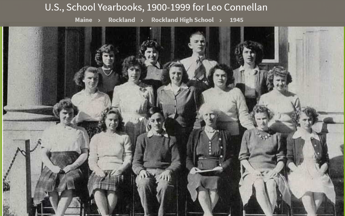 Leo Richard Connellan--U.S., School Yearbooks, 1900-1999(1945) a
