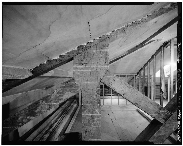 46. ATTIC, VIEW SOUTH TO SOUTHEAST END - Decatur House,...