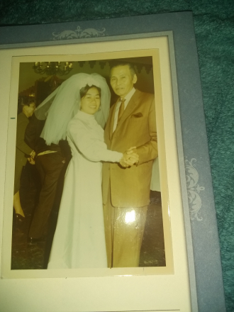 Dancing with Uncle Dally Carpio at my Wedding 
 Reception on Easter Sunday 
4/11/1971 at the San Carlos Hotel in Monterey, CA
