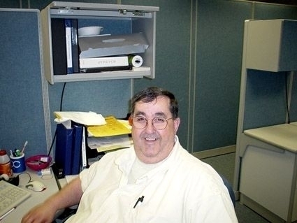 Larry at workstation
